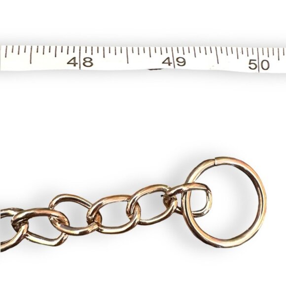 Women’s Silver Open Oval Adjustable Fashion Chain Belt L - 3X 35” - 49” - Picture 4 of 4